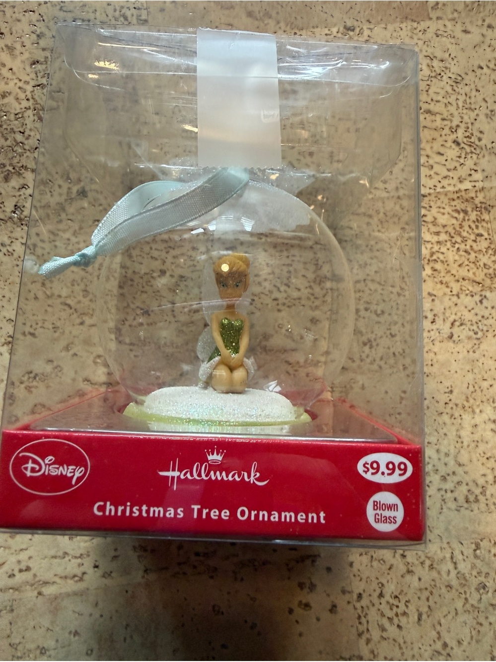 Hallmark 2013 Disney Tinker Bell Glass Christmas Ornament